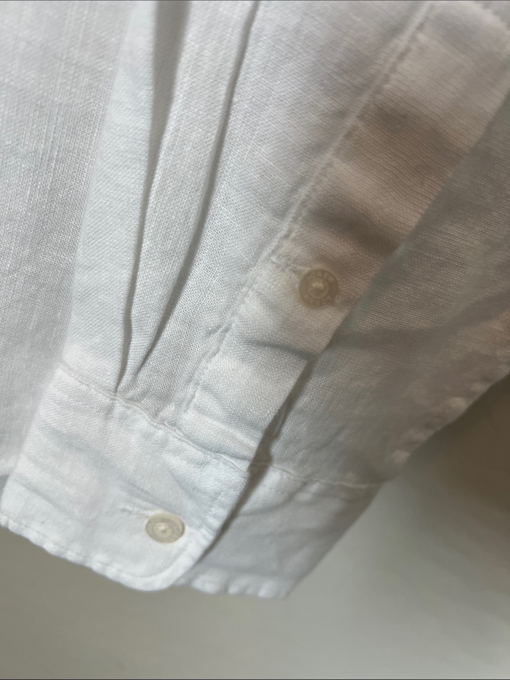 J. Crew Men's White Button-Down Linen Shirt - Picture 4 of 6